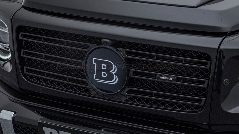 KimoO MB-11BS-BS Brabus-Style Grille Emblem Nameplate Badge for Mercedes Benz W463 G63