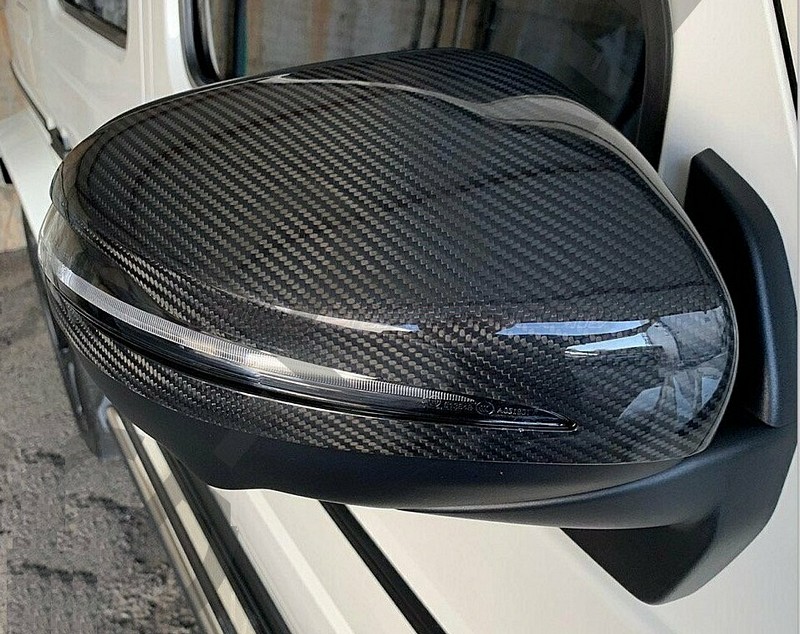 Real Carbon Fiber Car Side Mirror Cover Caps For 2019-2020 Mercedes Benz  W464